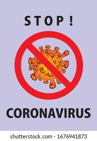 Stop coronavirus. Coronavirus outbreak. Coronavirus poster  design illustration