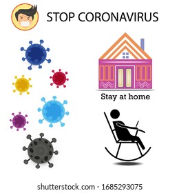 Stop coronavirus. Coronavirus outbreak vector illustration.