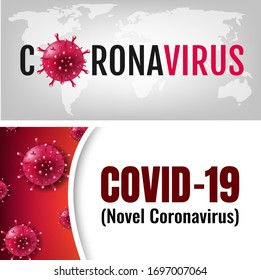Stop Coronavirus Posters Big Set With Gradient Mesh, Vector Illustration 