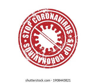 Icono de la plantilla Protector de Coronavirus STOP. Detener el símbolo Covid-19. Imagen de la ilustración del vector. Aislado sobre fondo blanco.	