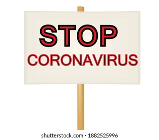 Stop coronavirus protest notice. vector