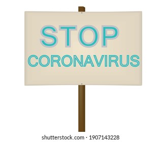 Stop coronavirus protest notice. vector