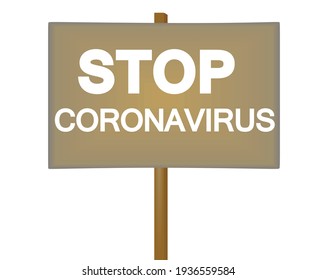 Stop coronavirus protest notice. vector
