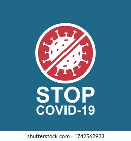 Zeichen "Stopp Coronavirus" - Covid-19 - Vektor-Illustration