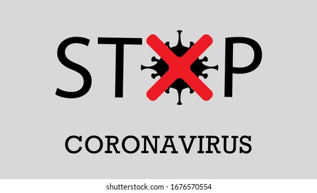 Stop coronavirus sign. Coronavirus outbreak alert. covid-19. Vector EPS 10