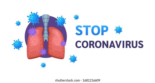 Stop coronavirus Sign. Coronavirus outbreak in China. World's Newest Pandemic Virus. Coronavirus danger vector illustration