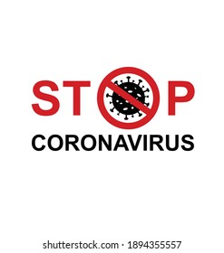Stop coronavirus Sign and Symbol, vector Illustration concept coronavirus