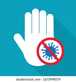 Stopp-Coronavirus-Zeichen - Vektorillustration