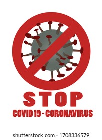 Stop coronavirus sign. vector illustration