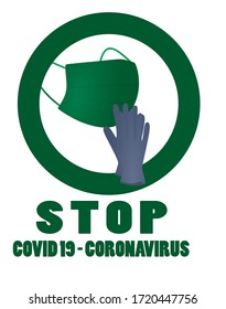Stop coronavirus sign. vector illustration