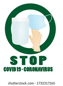 Stop coronavirus sign. vector illustration