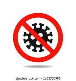 Signo del coronavirus, icono del vector simple aislado en blanco