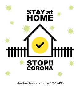 Stop coronavirus, Stay at Home keep safe support campaign, Words of wisdom, an invitation for the common good. An appeal for prevention of the spread of the virus outbreak. Banner or poster vector