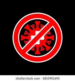 Stop coronavirus in Switzerland. Fighting coronavirus in Switzerland. Swiss flag and COVID-2019. World epidemic. Pandemic. Country in quarantine lockdown