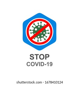 Stop coronavirus symbol clipart vector