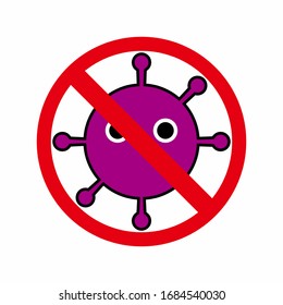Detener símbolo de coronavirus, Detener vector de sílice de coronavirus