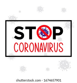 Parar concepto vectorial Coronavirus. Enfermedad del virus Wuhan. Métodos de prevención de infecciones por virus. Ilustrador vectorial de coronavirus cuarentino.