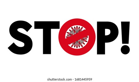 STOP Coronavirus , ilustración vectorial