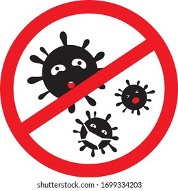 Stop coronavirus vector. Coronavirus outbreak. Coronavirus danger and public health risk disease