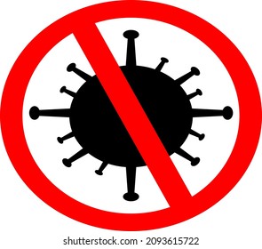 Stop coronavirus, virus line icon, vector symbol isolated on white background