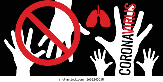 Stop coronavirus. To wash hands. Keep the distance. Vector EPS 10 illustration.