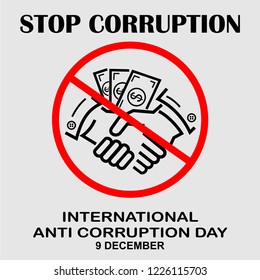 stop corruption day, vector