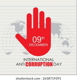 Stop corruption graphic sign . Red circle and red line with text "STOP CORRUPTION".