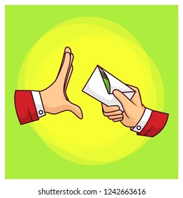 Stop Corruption Hand Sign
