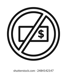 Stop Corruption icon black and white vector sign