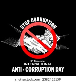 Stopp Corruption, International Anti Corruption Day, Poster und Banner, 9. Dezember