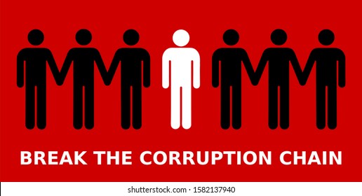 Stop Corruption and International Anti-Corruption Day Illustration