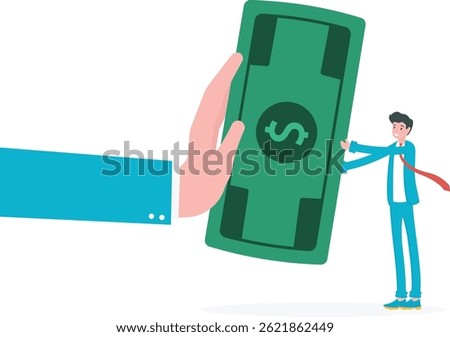 Stop Corruption, refusing to take bribery money concept, honest businessman hand refuse to take illegal money banknotes.

