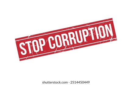 Stop Corruption Rubber Stamp Seal Vector