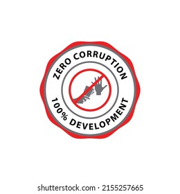 Detener la pegatina de corrupción y el vector de diseño de etiquetas