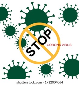 Stop Covid 19 corona virus for background,banner. Covid 19 corona virus icon vector graphics.