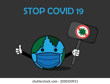 Stop covid 19 illustrations for posters, advertisements and projects