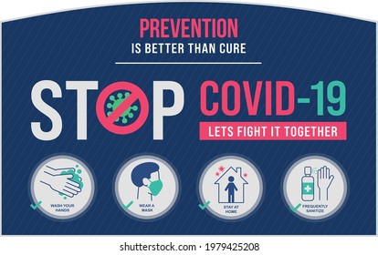 Stop Covid 19 - Prevention Is Better Than Cure - Health Awareness - Lets Fight Covid 19 Together