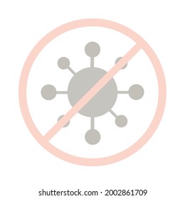 stop to covid 19 sign isolated icon