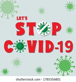 Stop covid 19 vector illustration