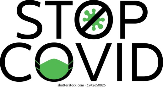 Stop Covid design element - pandemic