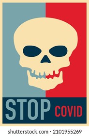 Parar ilustración vectorial de advertencia de omicron covita