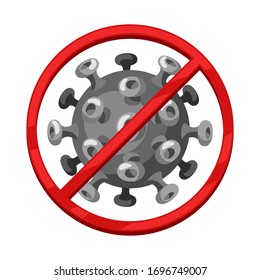  Stoppen Sie Covid-19. Hintergrund mit dem Coronavirus-Molekül. Illustration des neuen Virus-Symbols. Globale Pandemie.