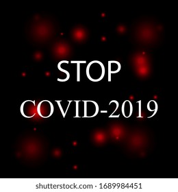 Stop Covid-19 background. Vector Illustration coronavirus COVID-19