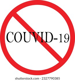 Stop Covid19 Cat. Coronavirus, 2019-nCoV, Covid-19. Vector concept abstract illustration STOP CORONAVIRUS. Flat outline icons of a virus and a stop sign (crossed out), 