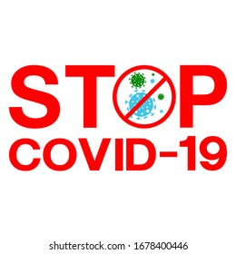 Stop COVID-19 concept ,Abstract virus strain model Novel coronavirus 2019-nCoV