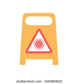stop covid19 concept, over white background, flat style, vector illustration
