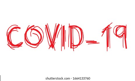 Stop COVID-19 concept red   covid-19 sign vector illustration. COVID-19 prevention design background