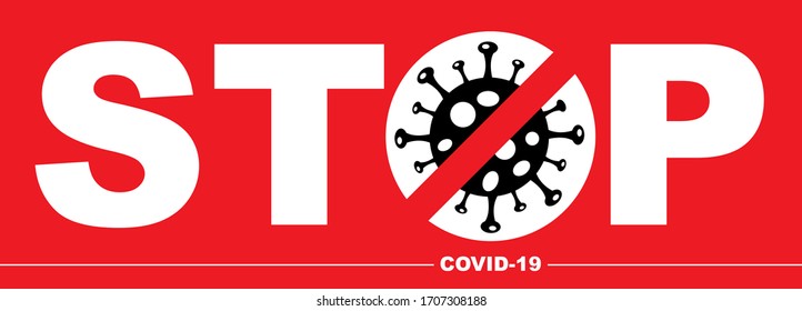 Stop Covid-19. corona virus (coronavirus) outbreak is giving rise. Vector illustration.