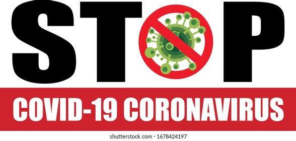 Stop Covid19 Corona virus sign