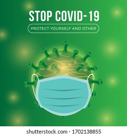 Detener el vector de virus Covid-19 Corona